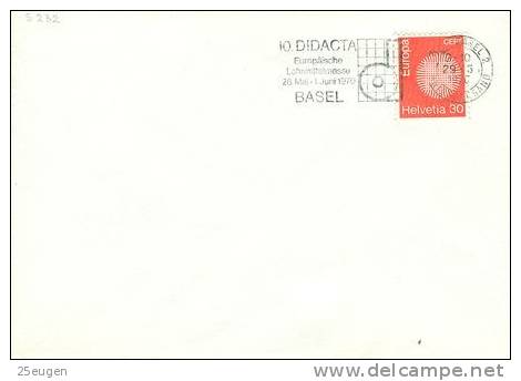 SWITZERLAND  1970  EUROPALIA   POSTMARK - Lettres & Documents