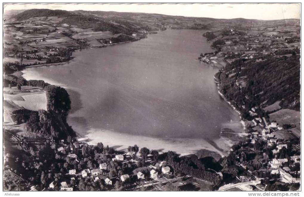 CPA Belle Carte Postale Ancienne FRANCE Le Lac De PALADRU CHARAVINES Isère Vue Aérienne REAL PHOTO - Charavines