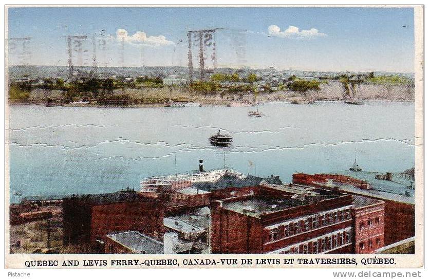 Lévis Québec - Ferry Traversier - 1939 - Lib. Garneau - Circulée Used - Pli Au Centre (voir Scan) - Levis