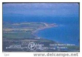 # ISLE_OF_MAN D4 Great North Beach 10 Gpt 12.88 12000ex Tres Bon Etat - Man (Isle Of)