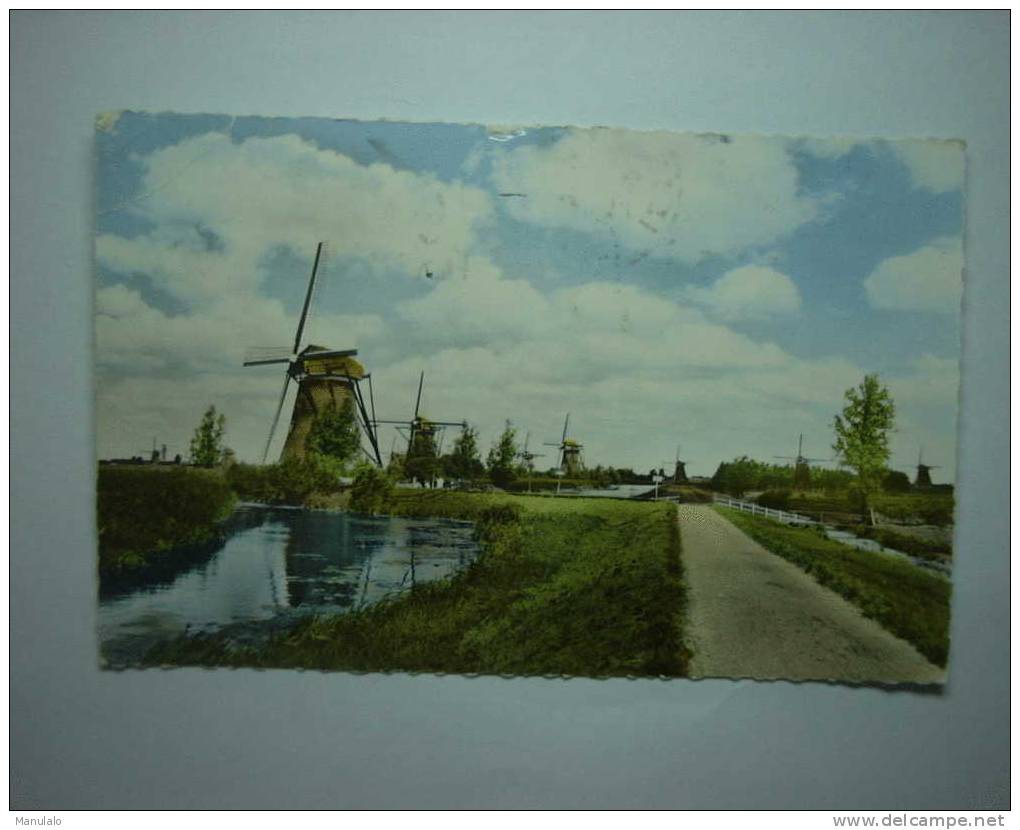 Hollandse Molen, Dutch Windmill, Holländsche Mühle, Moulin à Vent - Kinderdijk - Kinderdijk