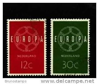 NETHERLANDS/NEDERLAND/HOLLAND   - 1959  EUROPA SET  FINE USED - Gebruikt