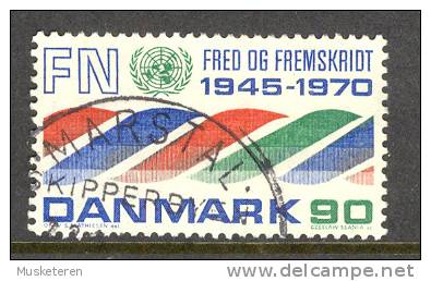 Denmark 1970 Mi. 505   90 Ø UN United Nations Vereinte Nationen 25 Jahre - Gebraucht