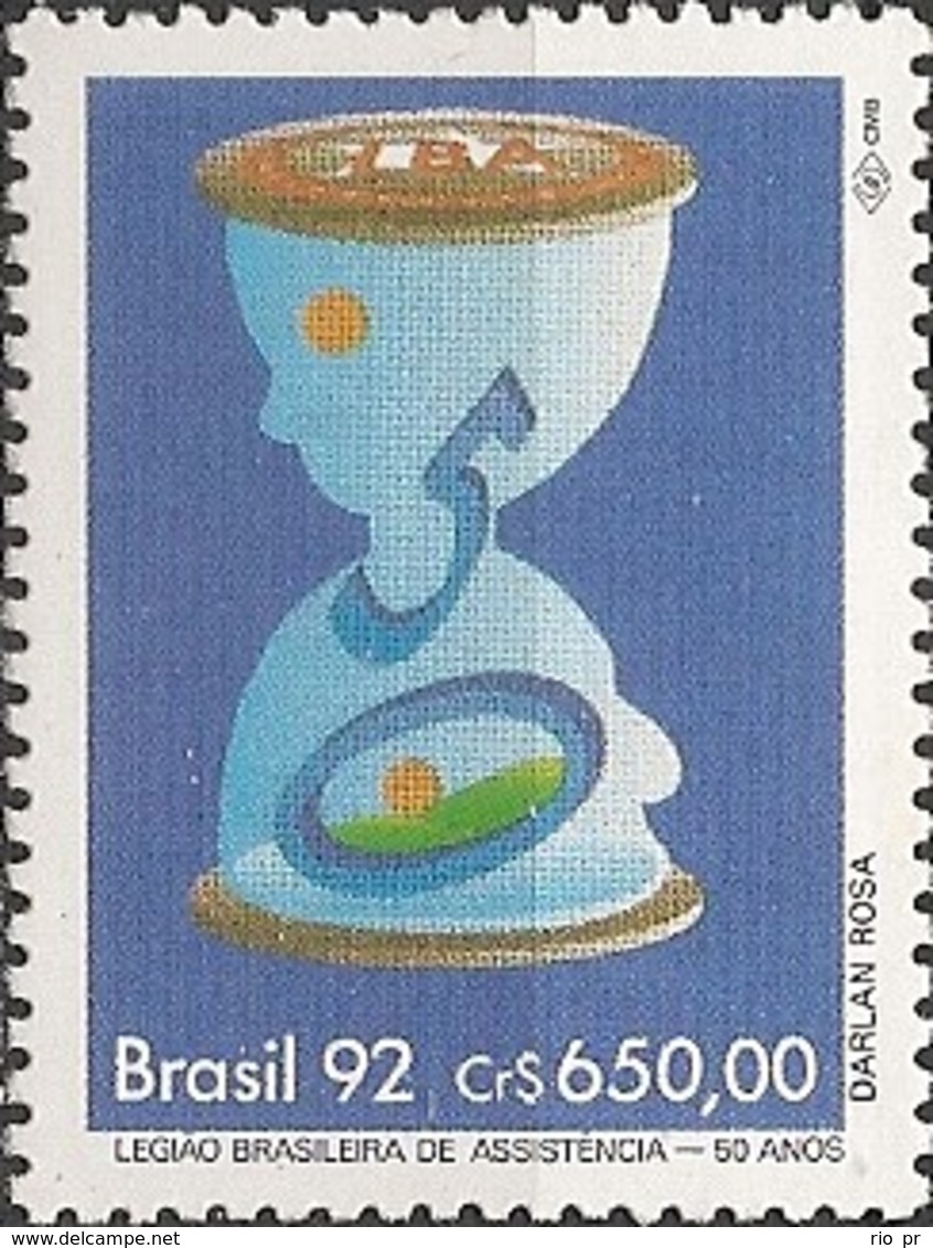 BRAZIL - BRAZILIAN ASSISTANCE LEGION, 50th ANNIVERSARY 1992 - MNH - Ongebruikt