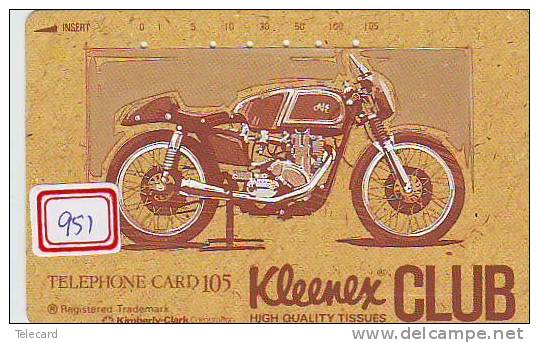 MOTOR (951) KLEENEX * Motorbike * Motorrad * Motorcycle * Phonecard Japan * Telefonkarte *  Telecarte Japon - Moto