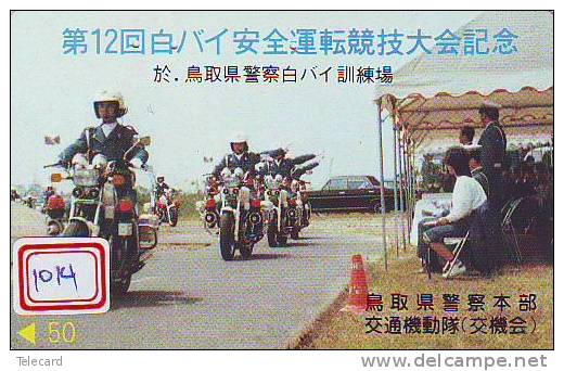 MOTOR (1014) POLICE * Motorbike * Motorrad * Motorcycle * Phonecard Japan * Telefonkarte *  Telecarte Japon - Police