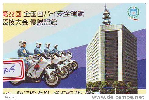 MOTOR (1015) POLICE * Motorbike * Motorrad * Motorcycle * Phonecard Japan * Telefonkarte *  Telecarte Japon - Polizei