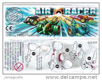 KINDER - 610975 - AIR RACER - Figurine Avec Bpz * - Monoblocs