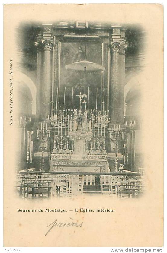 Souvenir De MONTAIGU - L'Eglise, Intérieur (Blanckart Frères, Phot, Hasselt) - Scherpenheuvel-Zichem