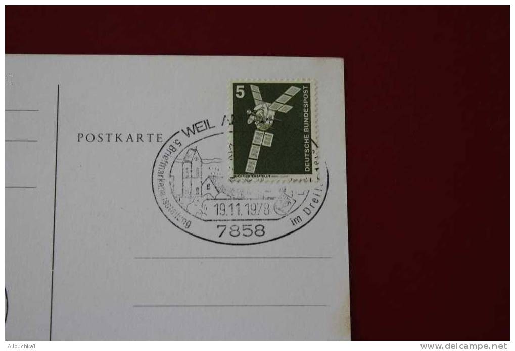 WEIL AM RHEIN 1978 DAS SCHENKENSCHENLOB ALLEMAGNE DEUTSCHE BUNDESPOST POSTKARTE MARCOPHILIE POSTKARTE - Weil Am Rhein