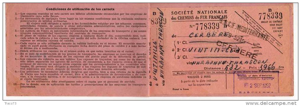 MADRID  - 01.09.1952  / TITULO INTERNATIONAL EXPRESO - Europa
