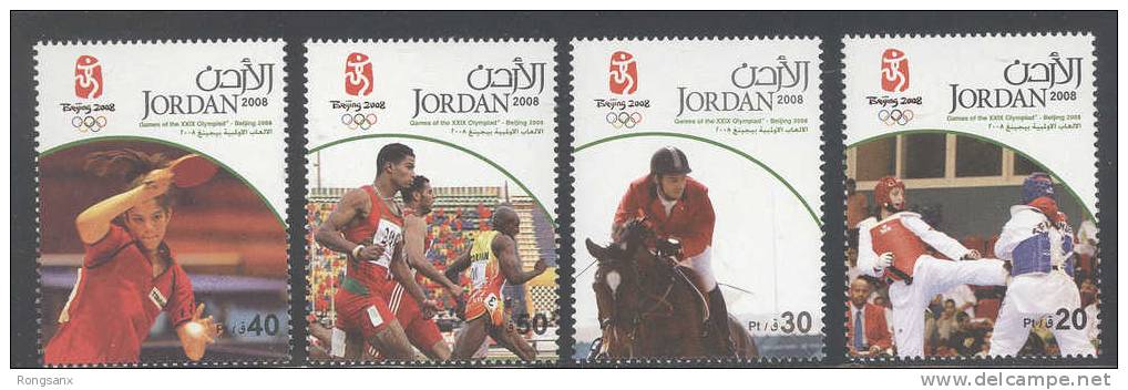 2008 JORDAN BEIJING OLYMPICS 4V - Jordanien