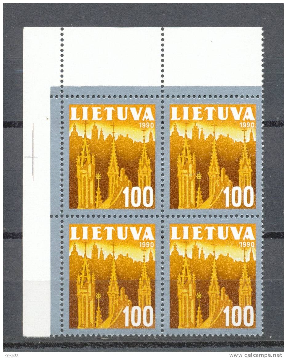 LITAUEN - Mi.Nr. 476 - Postfrisch - 4er-Block Mit Eckstück Links Oben - Litauen