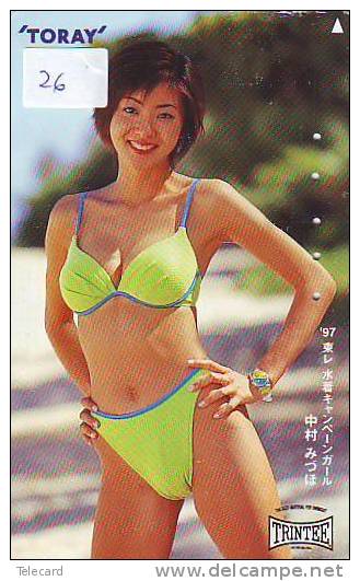 Telecarte Mode Japan * TORAY * (26) TOREX TRINTEE *FEMME GIRL  FRAU * Sous Vetement Féminin Sexy FEMME Lady Bathclothes - Fashion