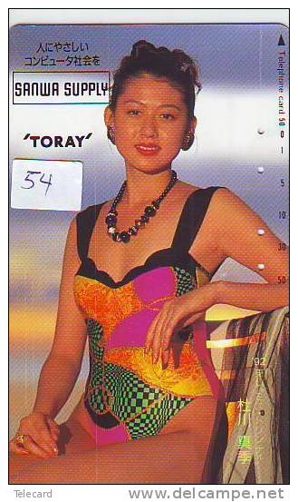 Telecarte Mode Japan * TORAY * (54) TOREX TRINTEE *FEMME GIRL  FRAU * Sous Vetement Féminin Sexy FEMME Lady Bathclothes - Mode