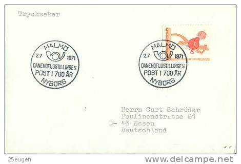 SWEDEN 1971 EUROPALIA  POSTMARK - Lettres & Documents