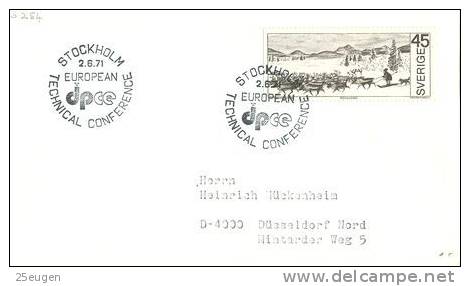 SWEDEN 1971 EUROPALIA  POSTMARK - Covers & Documents