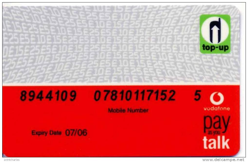 PREPAYEE   VODAFONE      £5 - Other & Unclassified