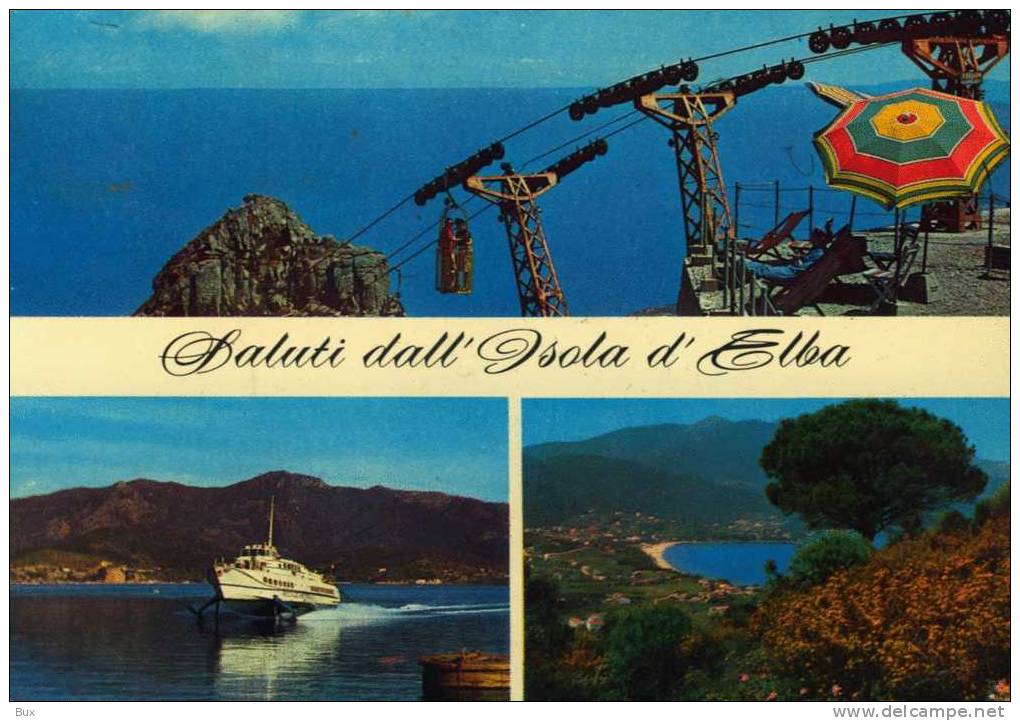 ISOLA D'ELBA  CABINOVIA ALISCAFO   TOSCANA   VIAGGIATA CONDIZIONI FOTO - Livorno