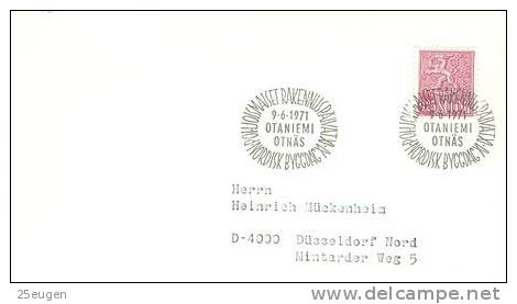 FINLAND 1971 EUROPALIA  POSTMARK - Cartas & Documentos