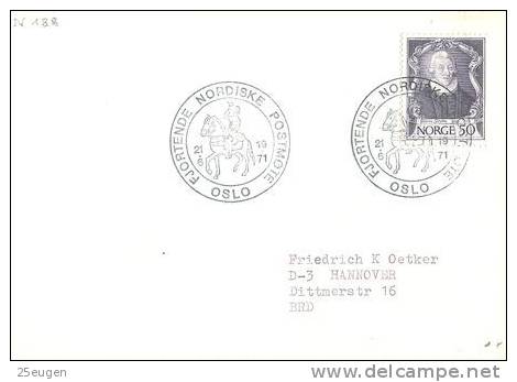 NORWAY 1971 EUROPALIA  POSTMARK - Covers & Documents