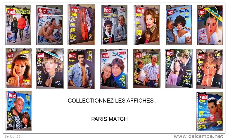 AFFICHE DE PRESSE PARIS MATCH 60 X 78cm NEUVE N° 1983 DU 29 MAI 1987 RITA HAYWORTH PLATINI CANNE - Posters