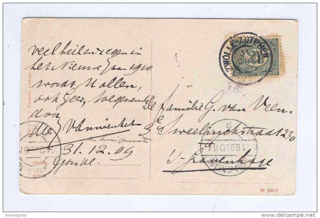 Zichtkaart LOCHEM 1909 -  De Zandkuil - Stempel GR Ambulant ZWOLLE - ZUTPHEN  --  7/726 - Lochem