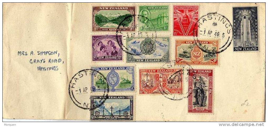 2014. Carta HASTINGS (Nueva Zelanda)  1946 Correo Interior - Covers & Documents