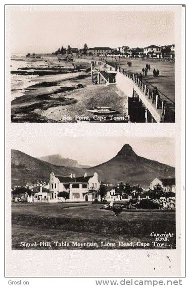 SEA POINT CAPETOWN .SIGNAL HILL TABLE MOUNTAIN LIONS HEAD CAPE TOWN D 719 CP PHOTO DEUX VUES - Afrique Du Sud