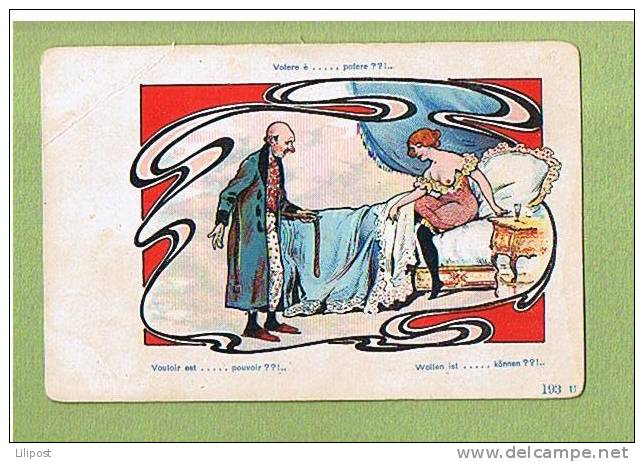 Rare Cpa érotique 1900 - "vouloir Et Pouvoir" - Art Nouveau, Jugenstil, Woman, Frau, Femme - Avant 1900