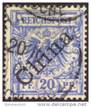 Germany Offices In China #4a Used 20pf From 1898, Expertized - China (kantoren)