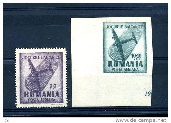 Roumanie  -  Avion  :  LYv  45 + Le Timbre Du Bloc 36  * - Unused Stamps