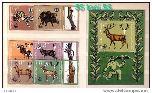 BULGARIE / Bulgaria  - 81 Fauna - Hunting 6 V.+ S/S -used - Usati