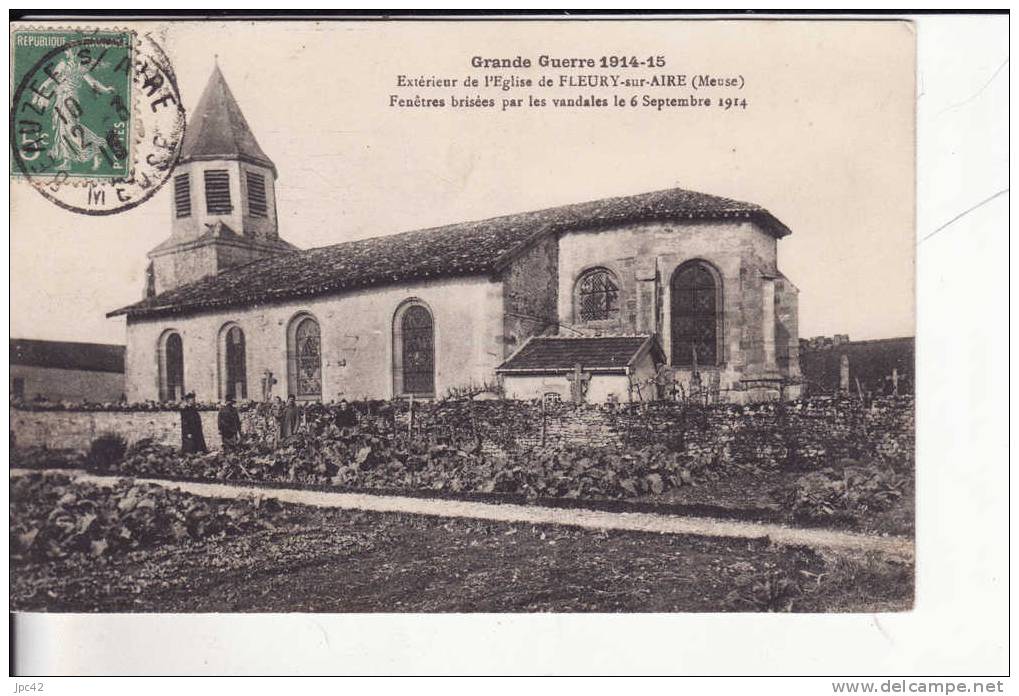 FLEURY Sur AIRE : Extérieur De L´église Bombardée - Avioth