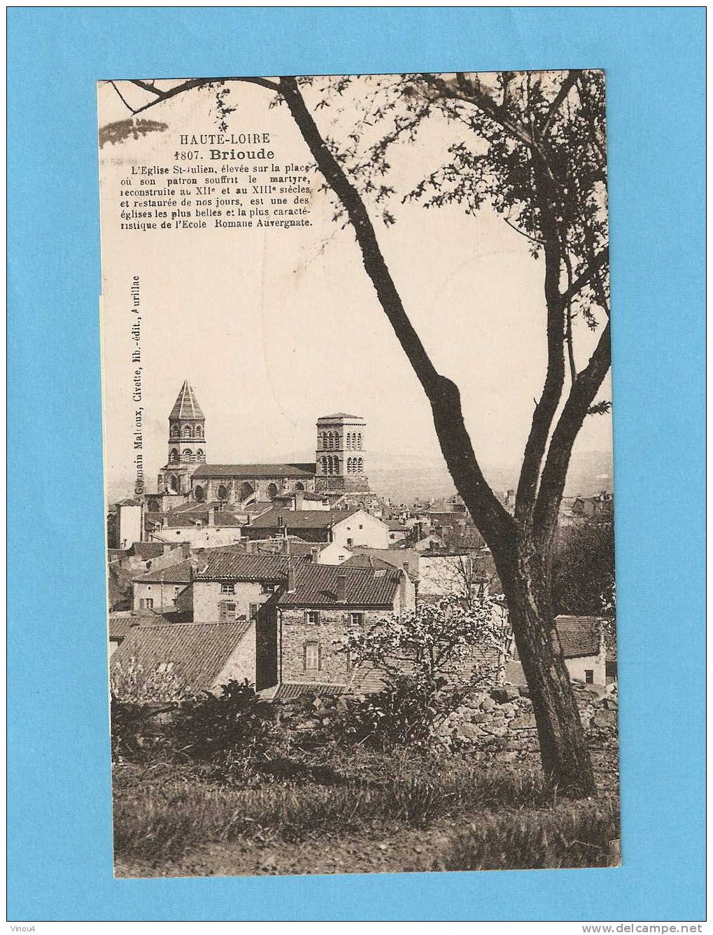 CPA - Brioude - Eglise St Julien - Vue Panoramique - 43- Haute Loire - Brioude