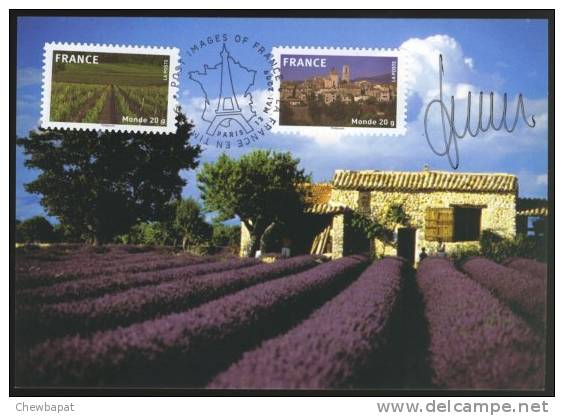 Carte-Maximum (CM) -  La France En Timbres - Un Mas En Provence - 1er Jour 13.05.2009 + Signature E. Théry - 2000-2009