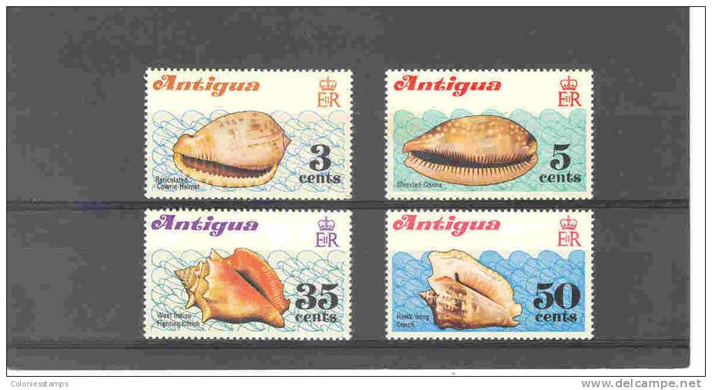 (S1266) ANTIGUA, 1972 (Sea Shells). Complete Set. Mi ## 277-280. MNH** - 1960-1981 Interne Autonomie