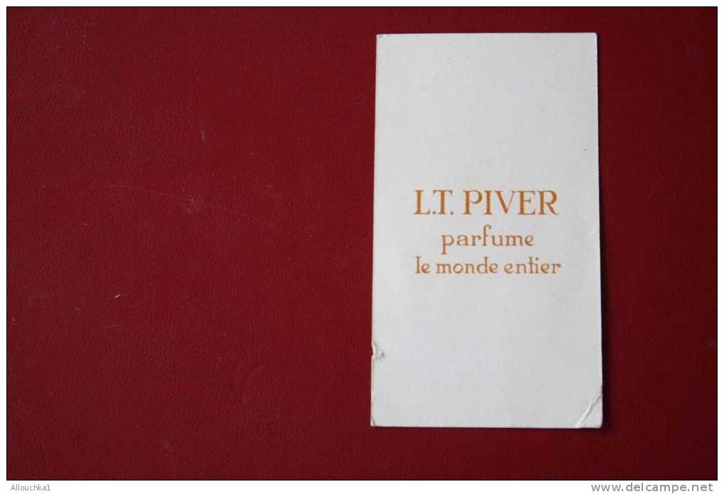 PARFUM ET BEAUTE CARTE PARFUMée CUIR DE RUSSIE L.T. PIVER PARIS PARFUME LE MONDE ENTIER - Profumeria Antica (fino Al 1960)