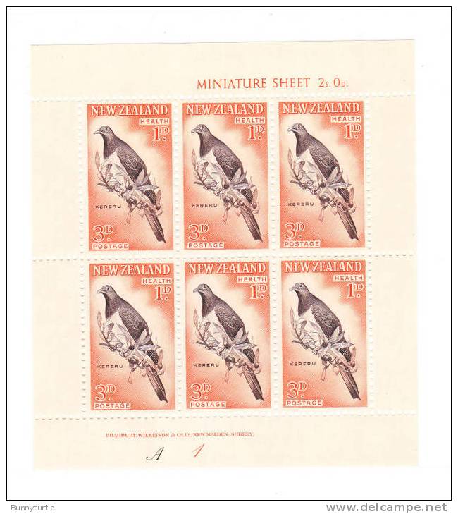 New Zealand 1960 Birds NZ Pigeon M/S MNH - Ongebruikt
