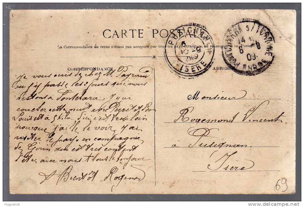 D - CARTE POSTALE - 69 - PONTCHARRA SUR TURDINE - AVENUE DE LA GARE P.L.M - - Pontcharra-sur-Turdine