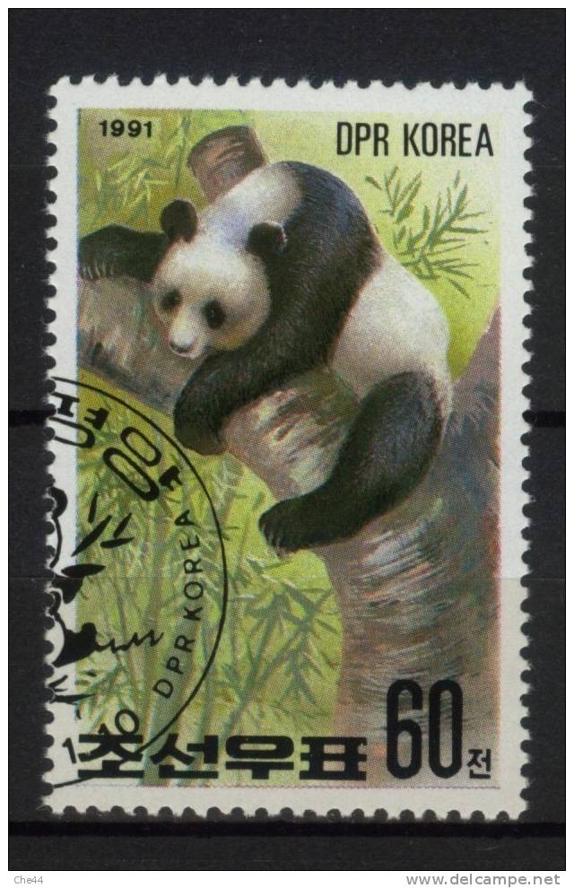 Panda - Corée Du Nord. 4 Timbres. - Oblitérés