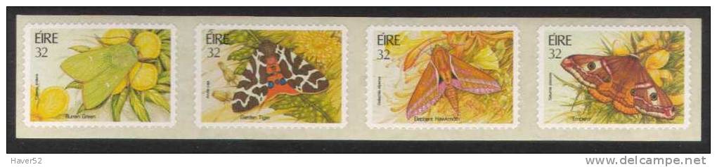 Ierland VLINDERS (MOTTEN) Zelklevende Rolzegels 1994 MNH - Neufs