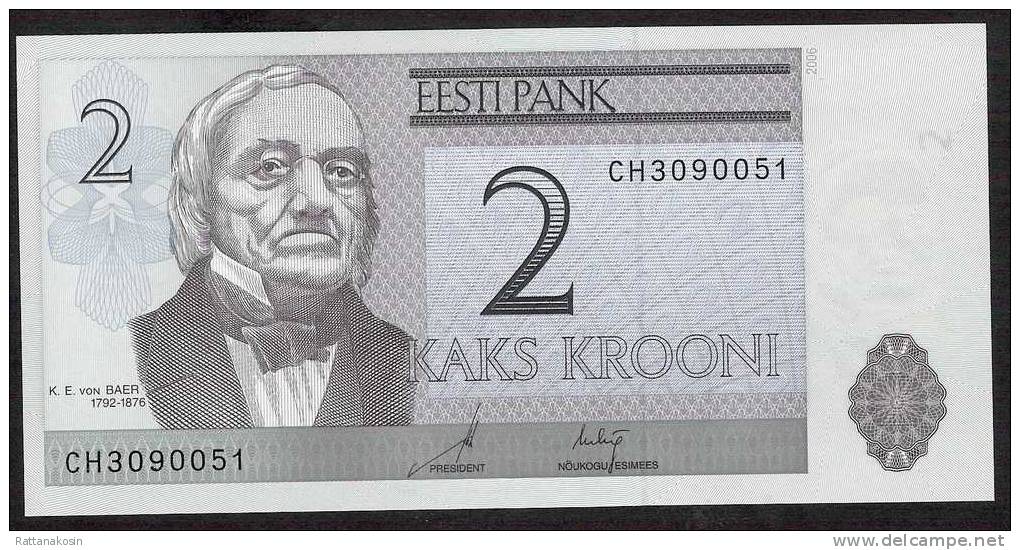 ESTONIA  P85a 2  KROONI  2006 #CH       UNC. - Estland