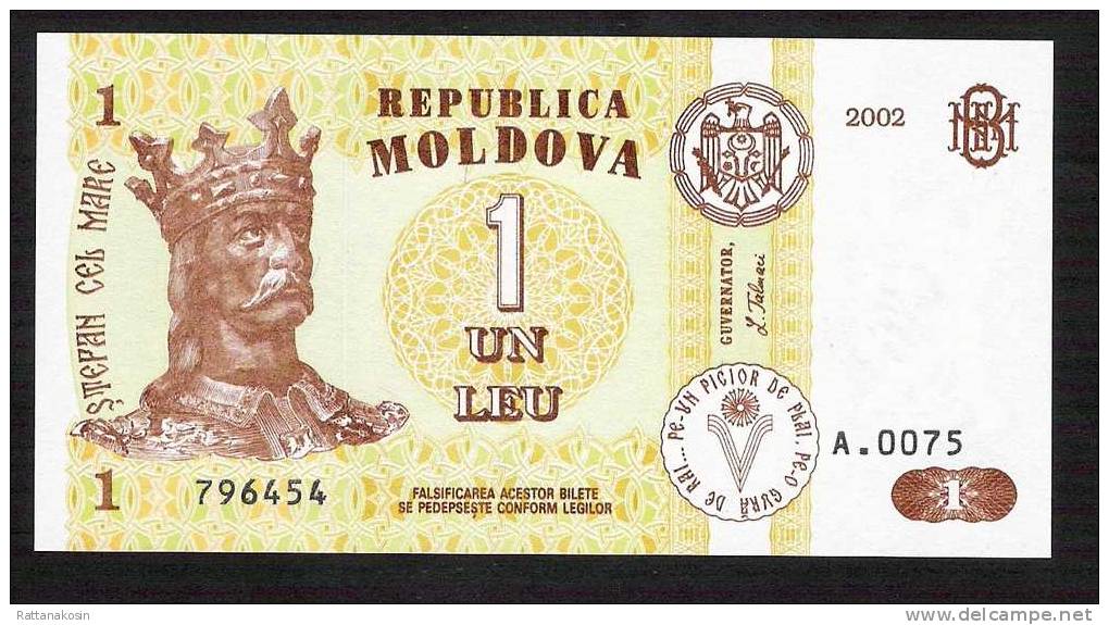 MOLDOVA P8e   1   LEU  2002  #A.0075        UNC. - Moldova