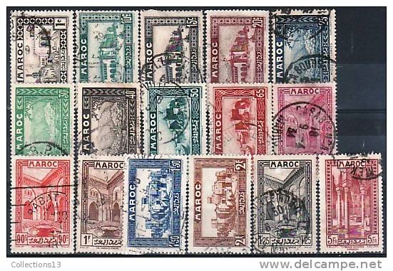 MAROC - 16 Timbres Oblitérés - Used Stamps