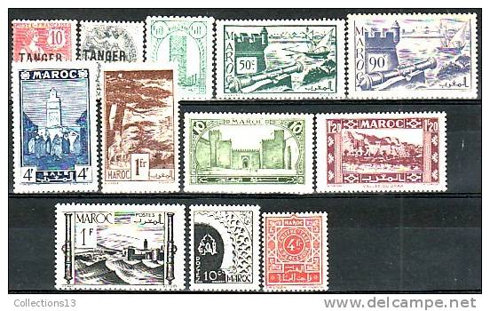 MAROC - 12 Timbres * Et ** - Unused Stamps
