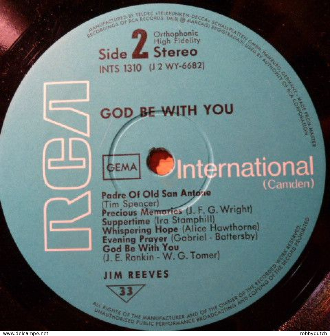 * LP *  JIM REEVES - GOD BE WITH YOU - Gospel & Religiöser Gesang