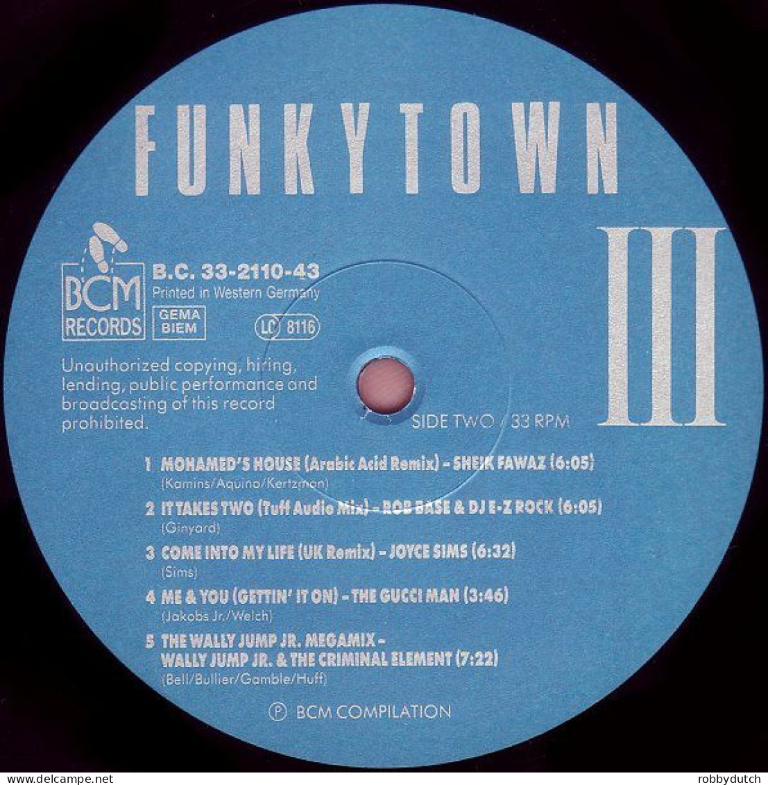 * LP *  FUNKY TOWN III (Full Length 12" Remix Tracks!!) - Dance, Techno En House