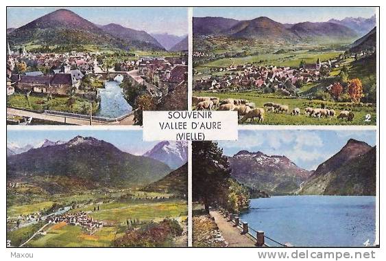 FRANCE / VALLEE D'AURE: Arreau, Ancizan, Vielle Dure Et Le Lac D'Orédon (CPA 1949) - Vielle Aure