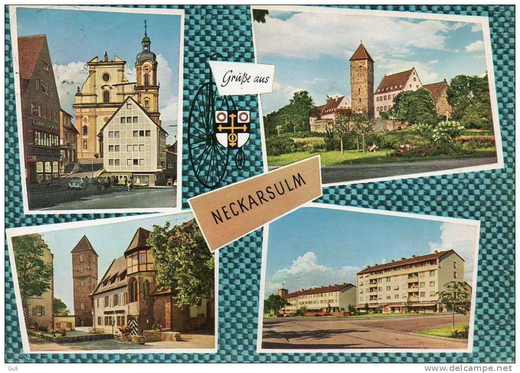 Gruss Aus NECKARSULM - Allemagne - Multi Vues -Année : 1959-  -  PRIX FIXE - - Neckarsulm